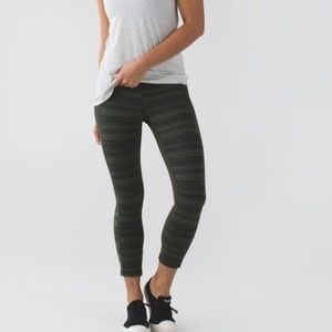 LULULEMON Give Me Qi Crop Striped Leggings Size 6